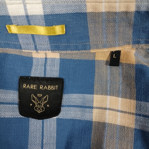 Rare Rabbit Long Sleeve Plaid multicolor Shirt Sz L - Picture 9 of 9